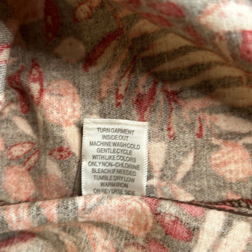 C.J. Banks Shacket Full Zip 3/4 Sleeves Fall/Winter Org/Grn/Yel Size 1X - Picture 8 of 11